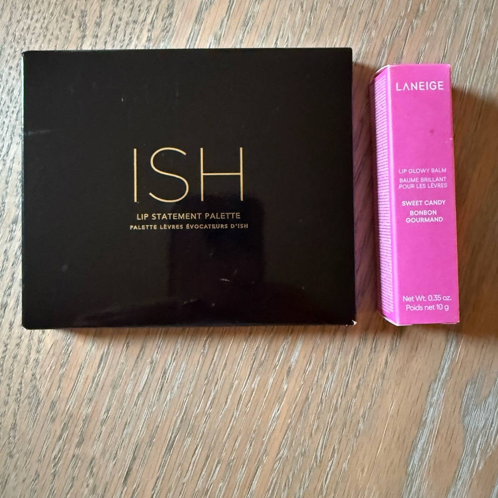NWT ISH  Lip Statement Palette + Laneige Glowy Lip Balm